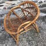 Childrens rattan chair