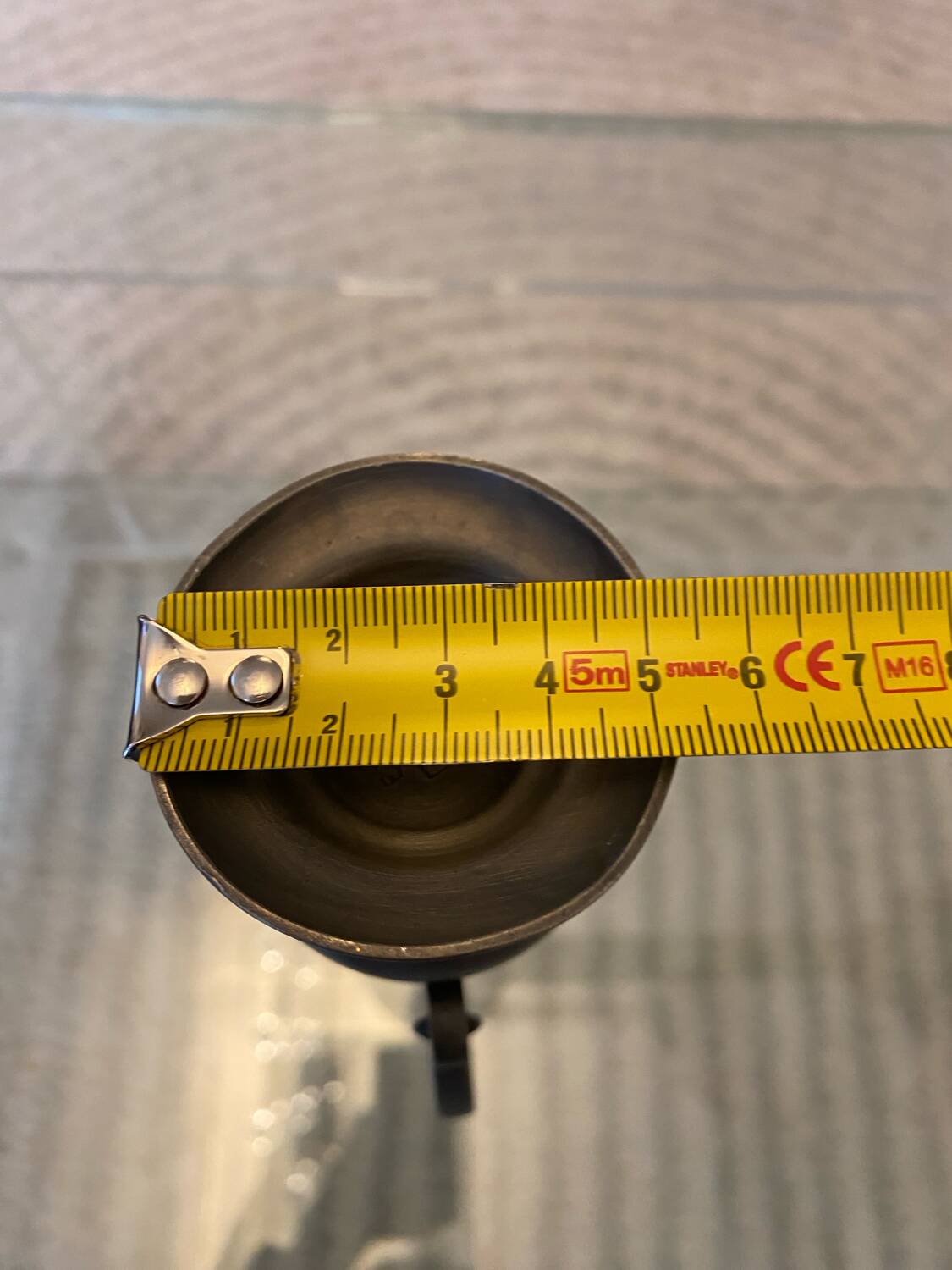 Small pewter soliflore vase