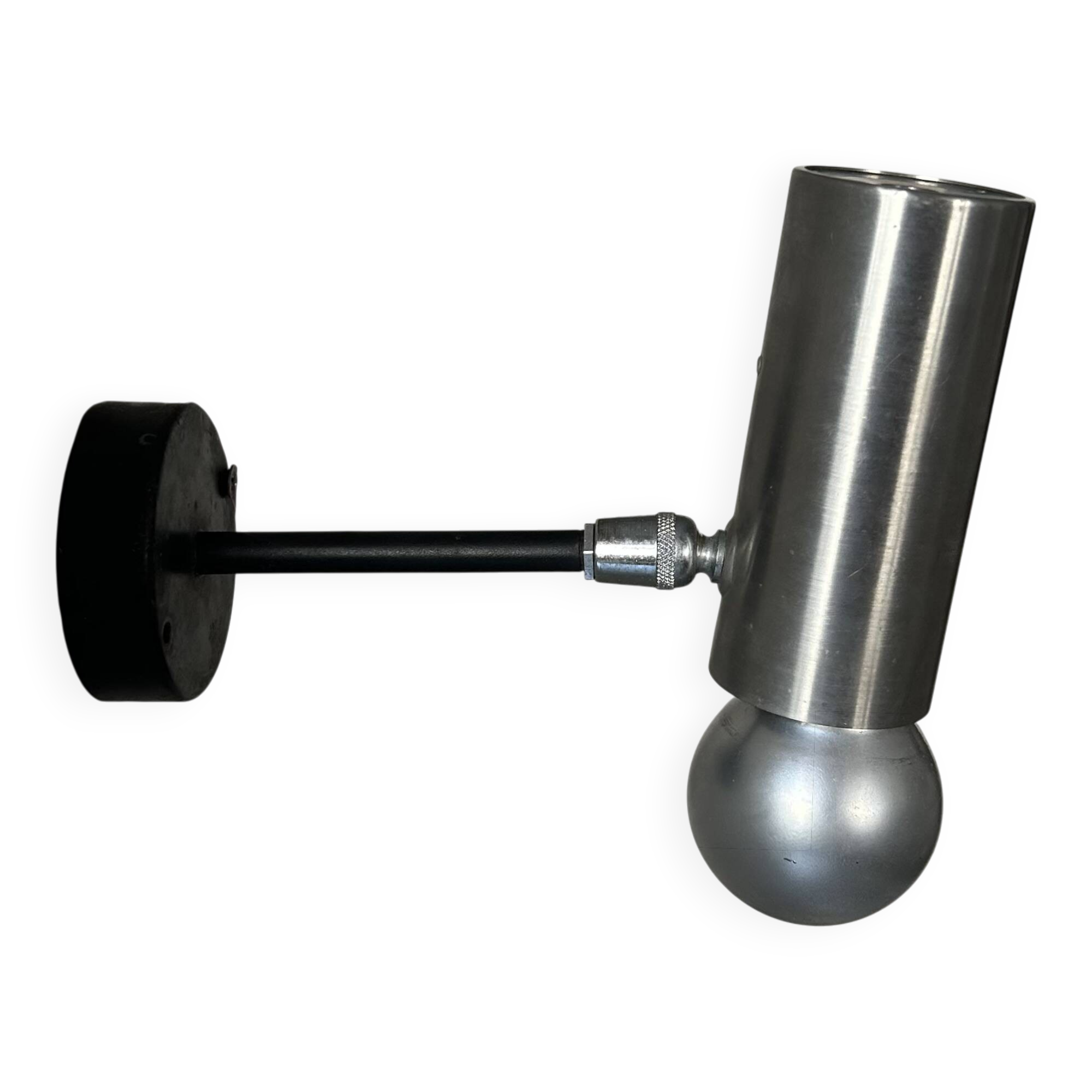 Vintage adjustable wall lamp, chrome, France 1970