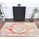 Tapis turc en laine orange fait main, années 1970
