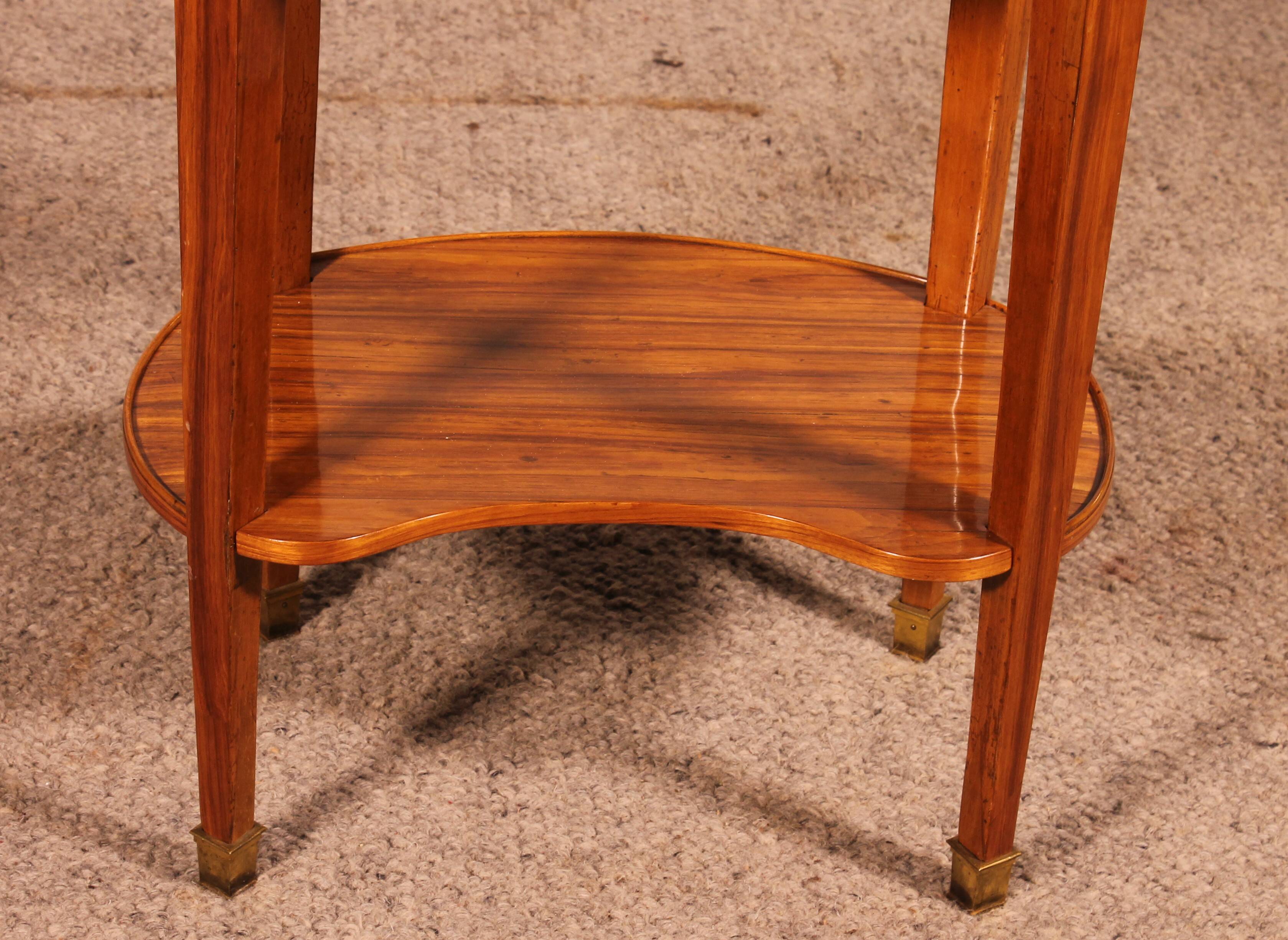 Louis XVI Rosewood Side Table With Writing Desk