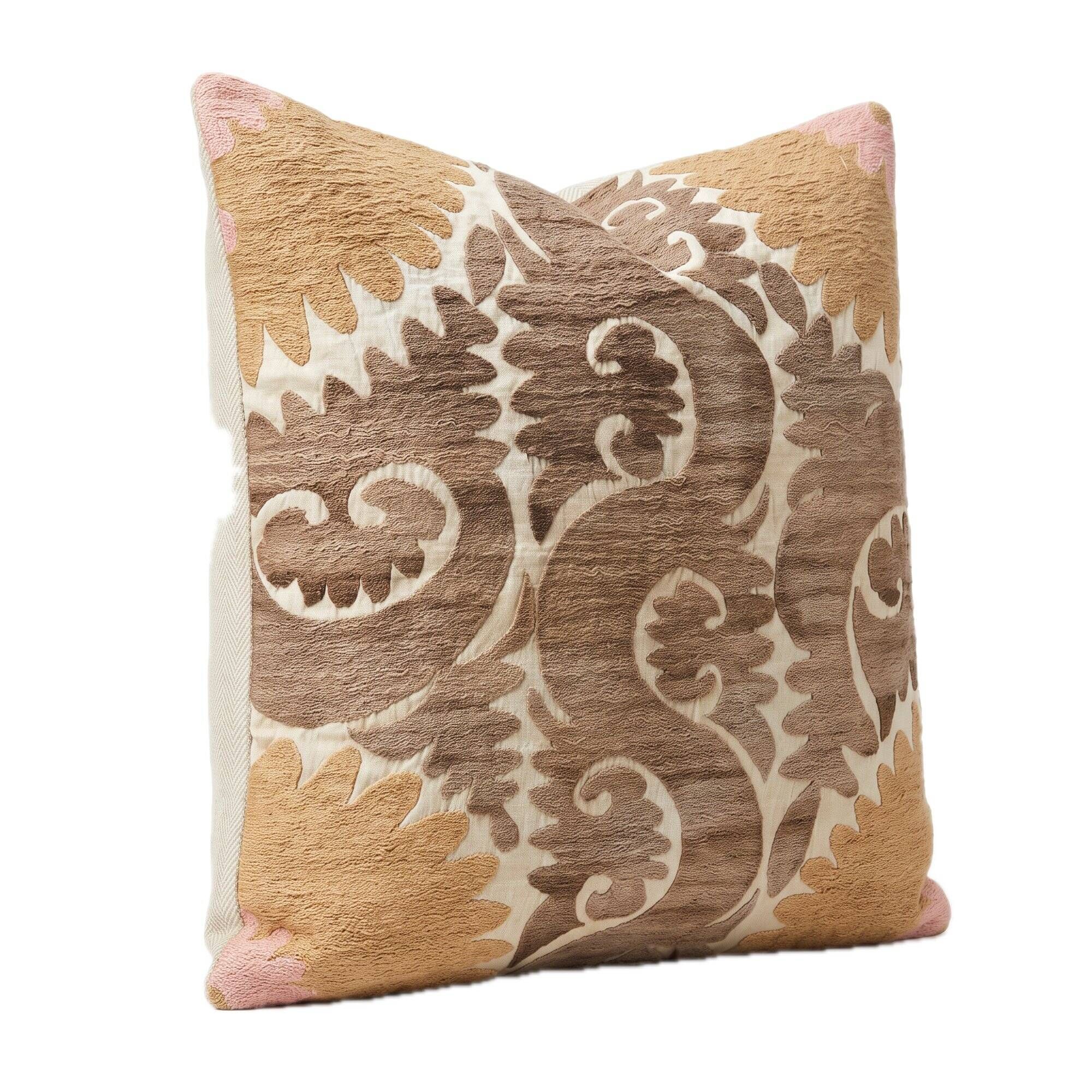 Vintage embroidered cushion cover 57x60 cm