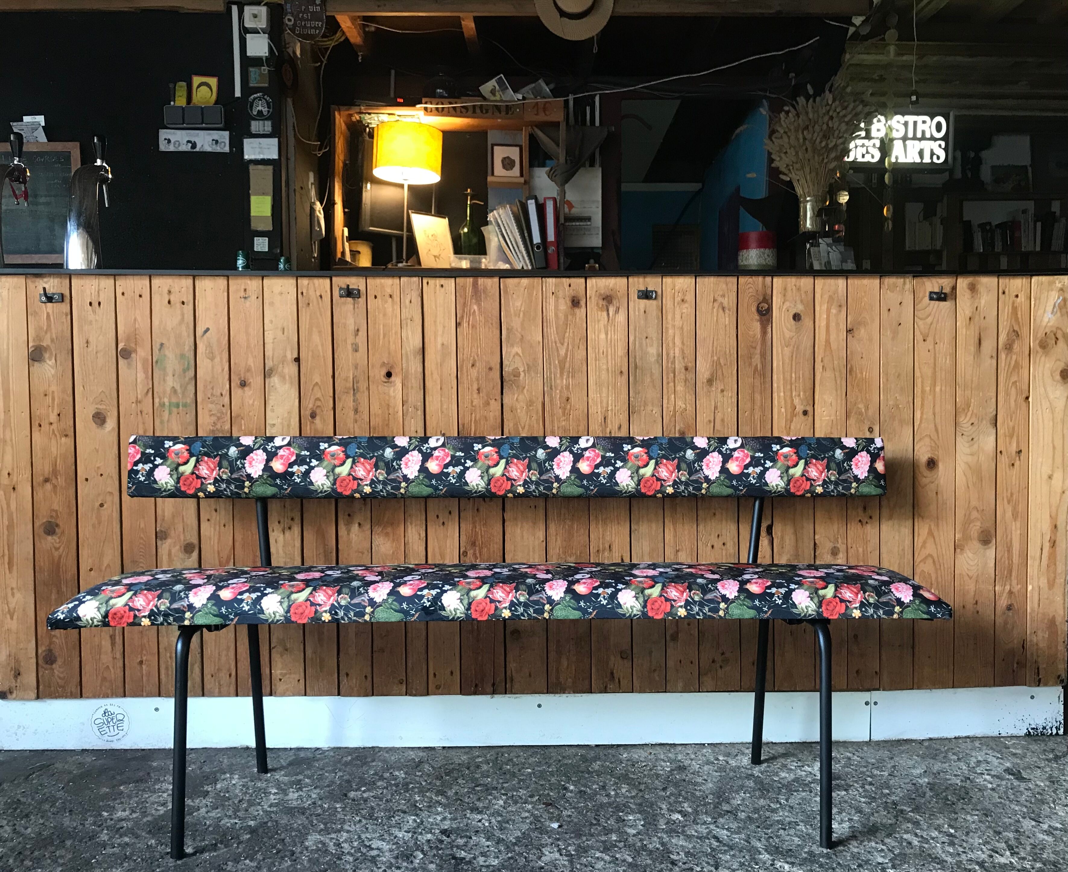 Upholstered bench school type