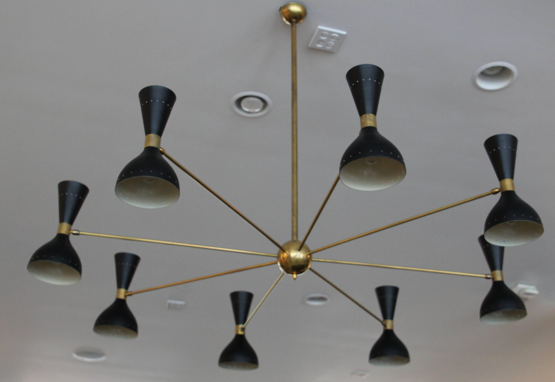 Moonlight chandelier 8 arms black
