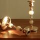 Brass and alabaster chandeliers, French from the 60s
