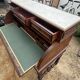 Secretary cylinder Mahogany white marble (Louis XVI style)