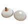 Pair of white glass pendant lights