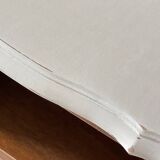 Table de chevet en bois et blanc vintage