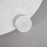 Large Impressive Carrara Marble Coffee Table Made in Italy, 1970s