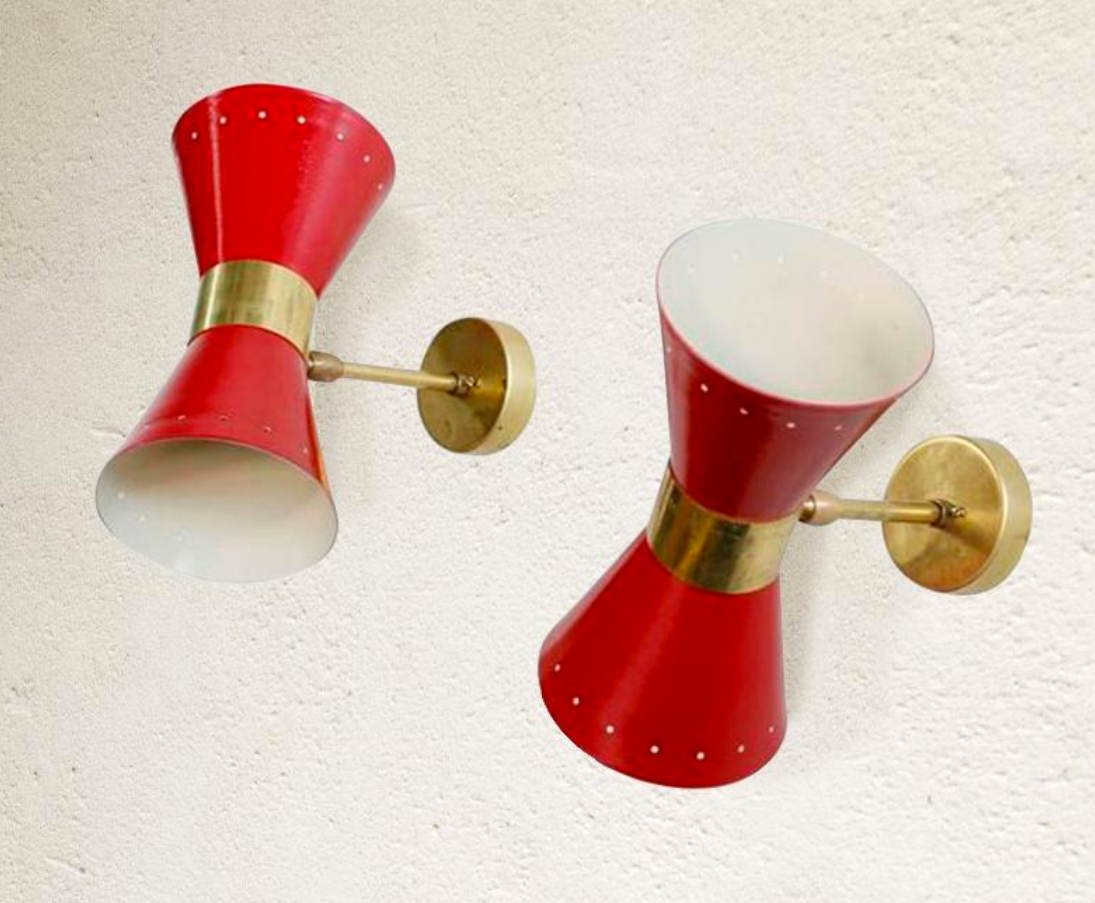 Wall lamps in the style of Italian creations of the 1950s