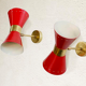 Wall lamps in the style of Italian creations of the 1950s