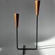 Rare teak and metal candle holder from the mid-century, Denmark, 1960s