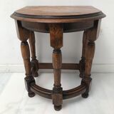 Tabouret de ferme demi lune vintage