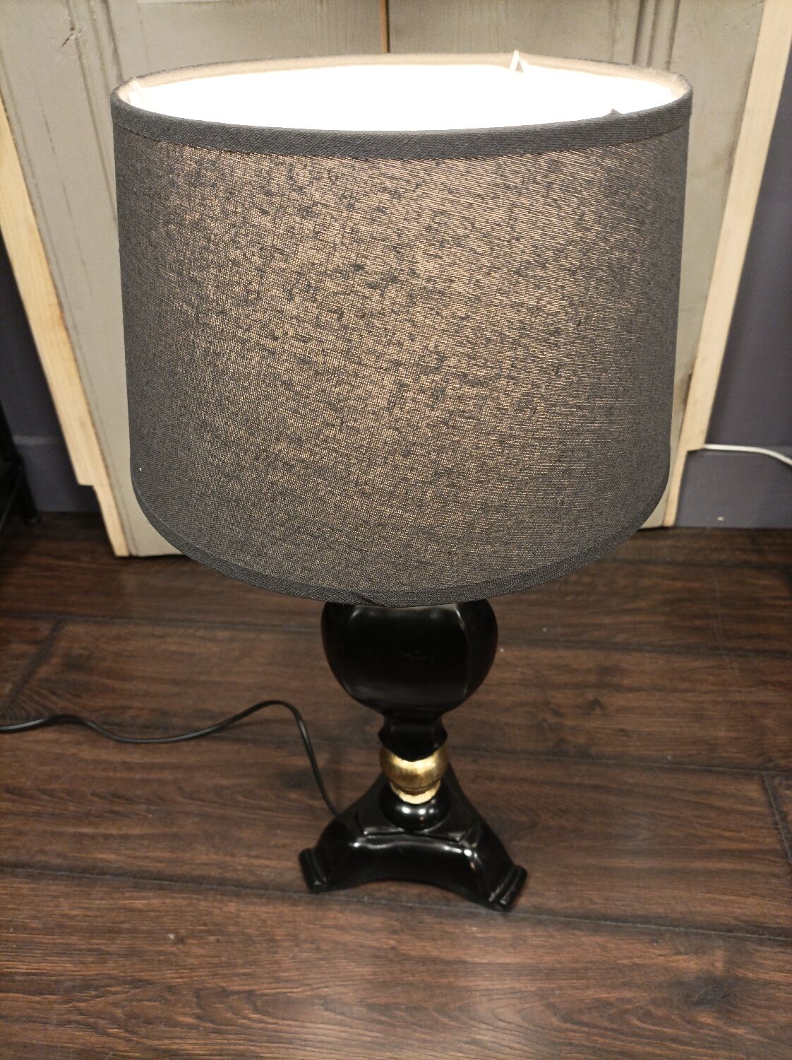 Lacquered wood lamp style Napoleon III