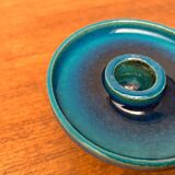 Danish ceramic candlestick from the mid-century by Herman A. Kähler for Hak, 1960s.