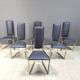 Lot de 6 chaises de salle à manger vintage en laiton - années 1970