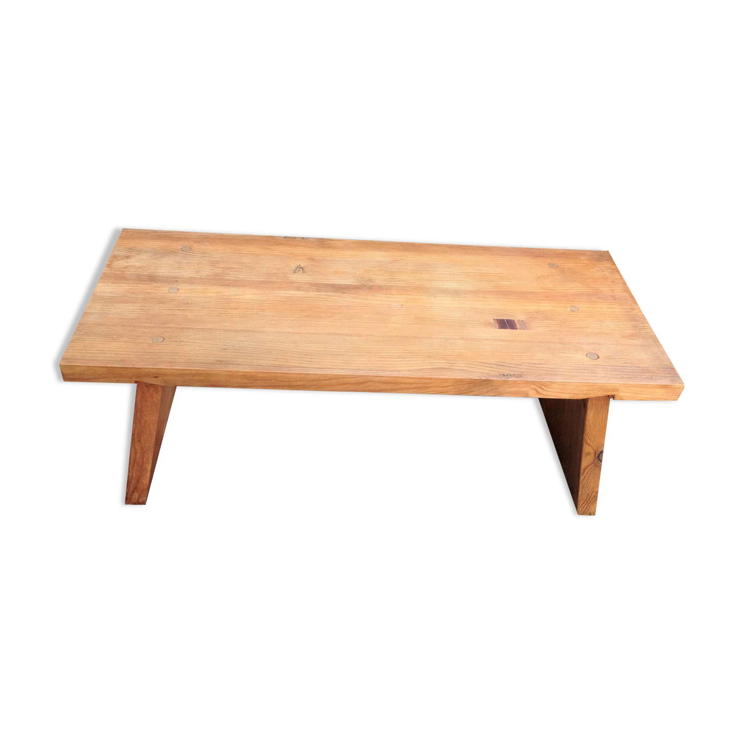 Low console in pine Scandinavian style / vintage 60s-70s