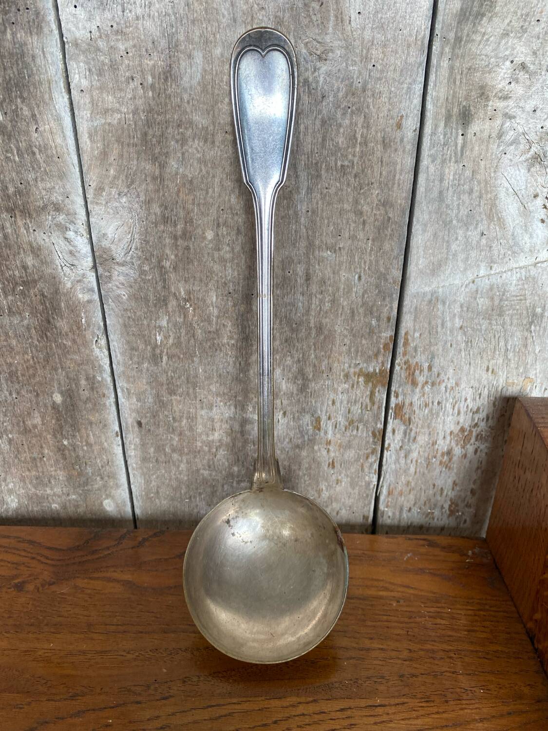 Old christofle goldsmith ladle silver metal #b343
