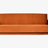 Original foldable couch, russet velvet, restored, 1960s