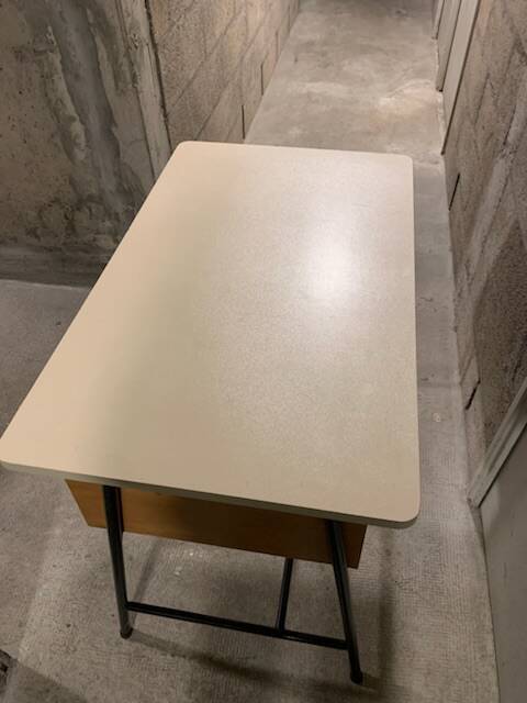 Vintage modernism desk with two drawers