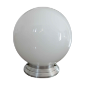 Plafonnier boule opaline blanche années 30 40