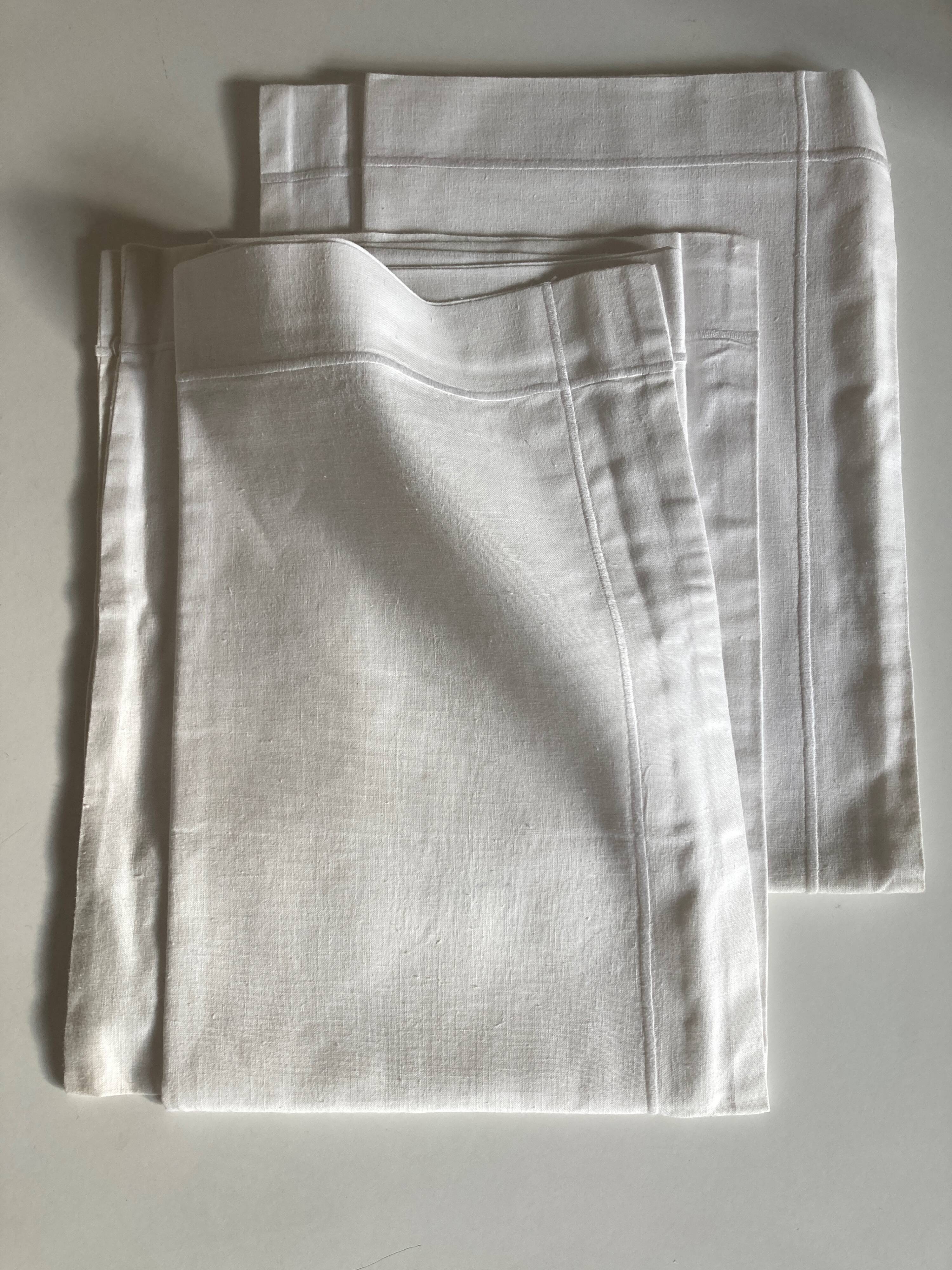 Pair of pillowcases reserve canvas trousseau 1960