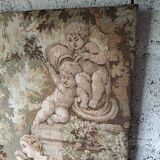 Tapestry gallant scene gobelin panel