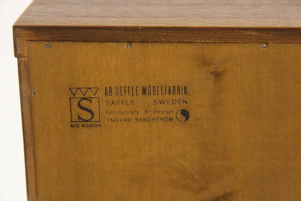 Enfilade scandinave en teck, Yngvar Sandström, Suède, 1960