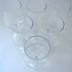 Suite of six large crystal wine tasting glasses