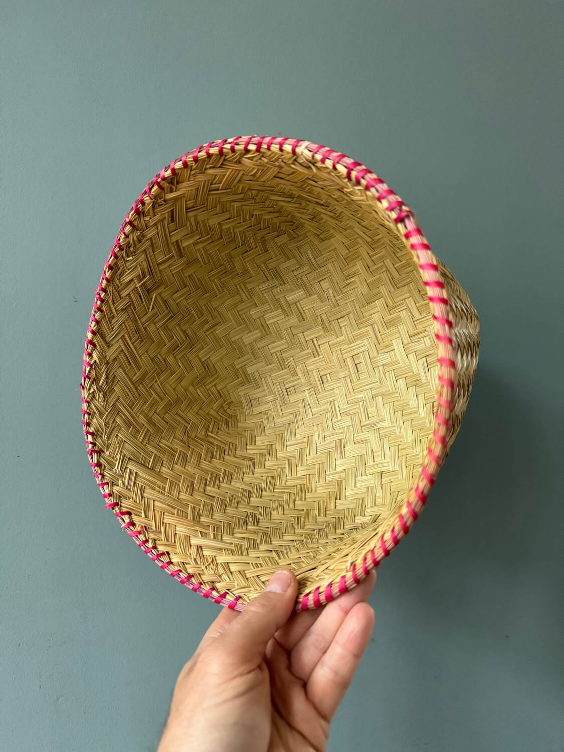 Set of 3 woven bamboo baskets
