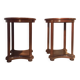 Pair of circular side tables.
