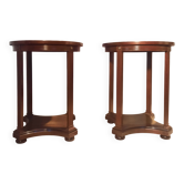 Pair of circular side tables.