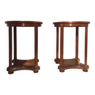 Pair of circular side tables.