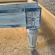 White wooden cane bed
