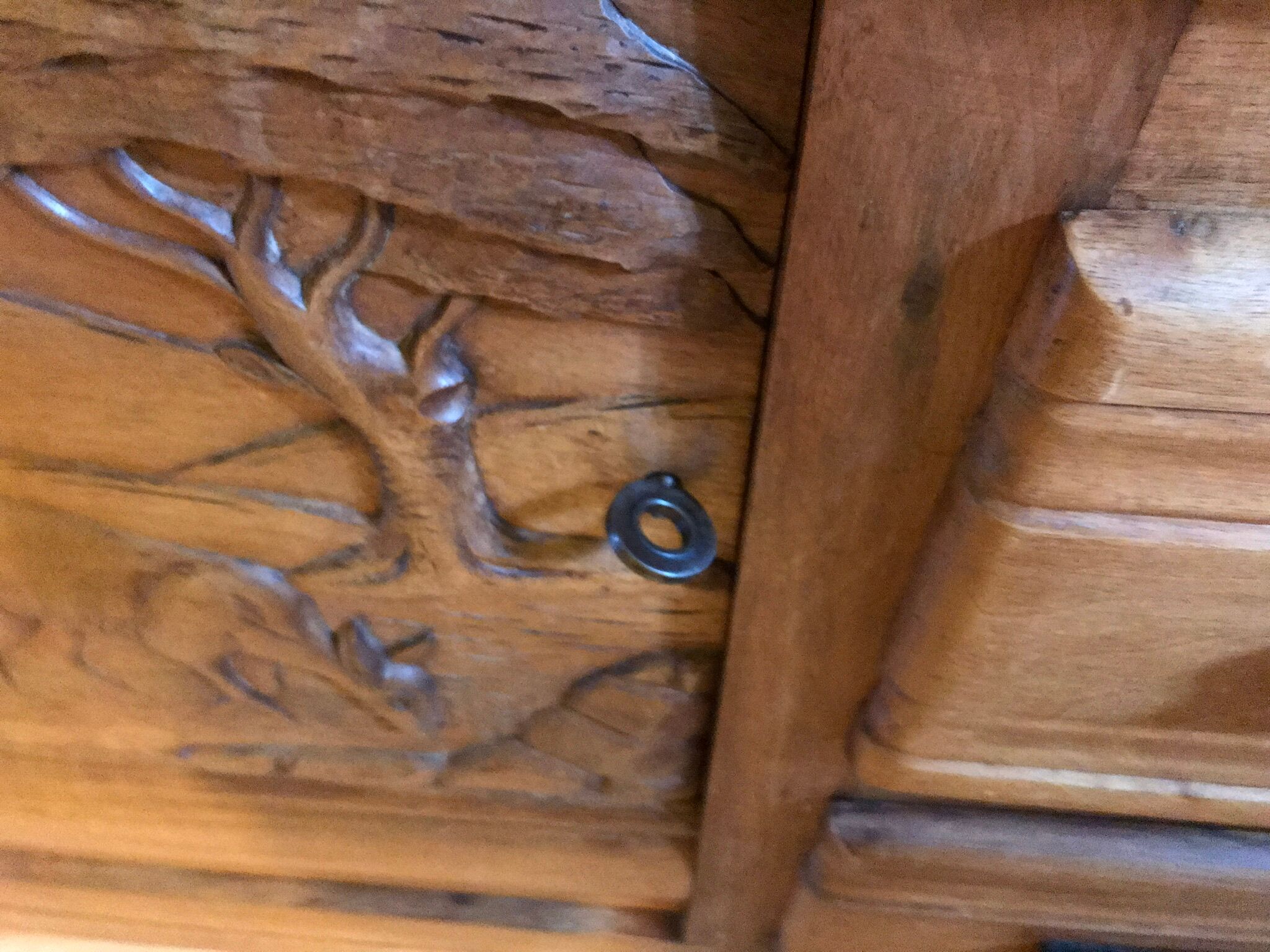 Art deco line-up in 1940s solid oak