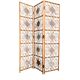 Vintage 1960s curved rattan screen