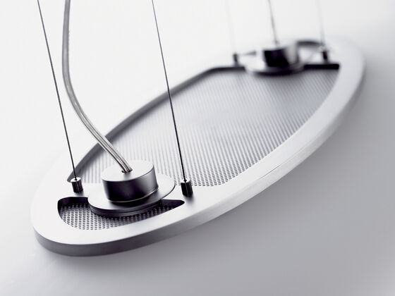 Large hanging in opalin opalin blown glass Sinope