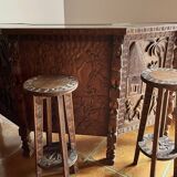 African bar carved in precious Bubinga wood