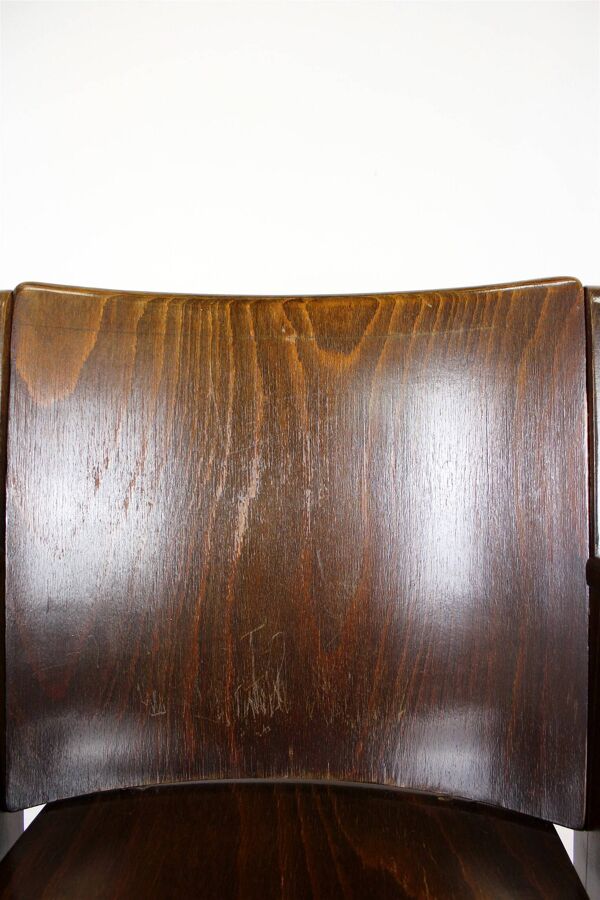 Chaise de cinéma, théâtre en bois TON (Thonet), années 1940