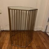 Gold striped side table