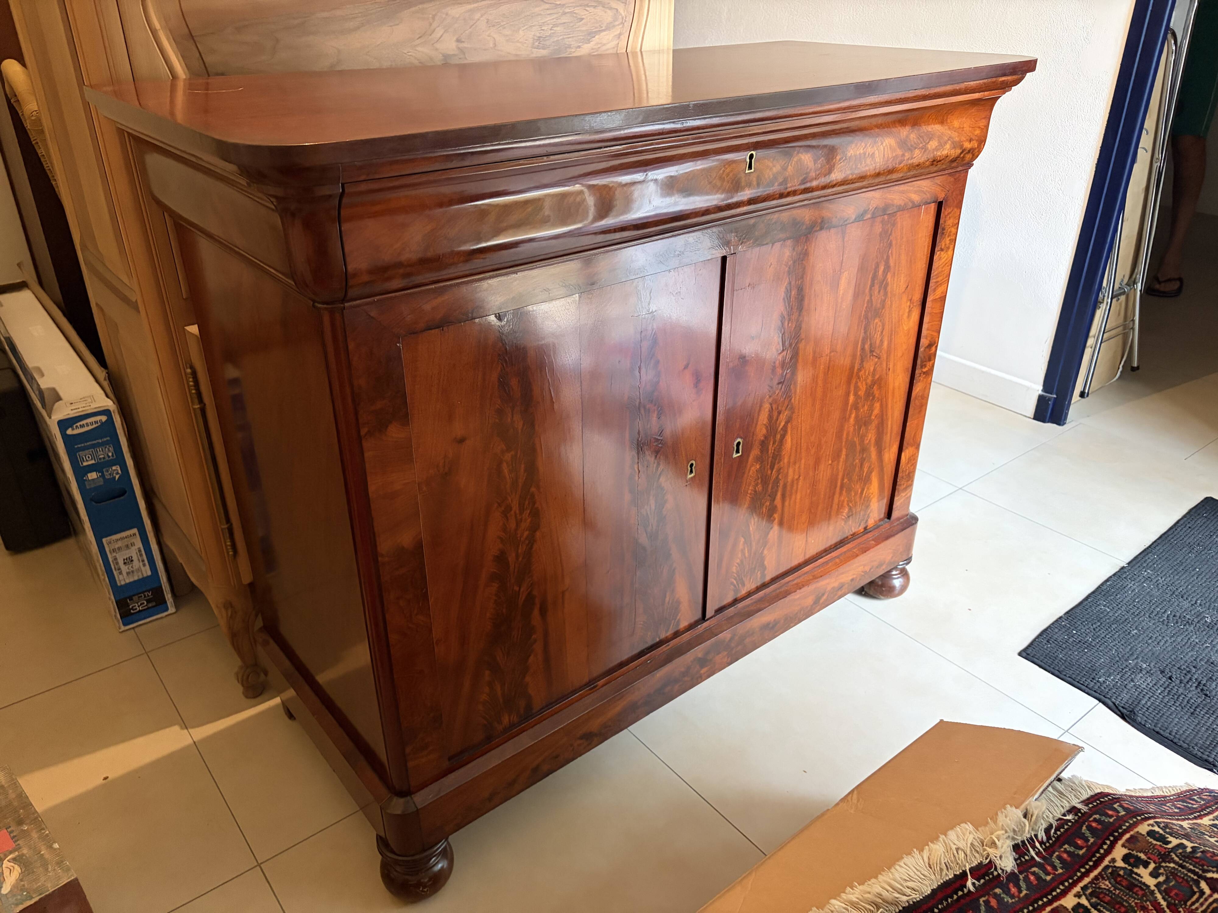 Louis-Philippe mahogany sideboard