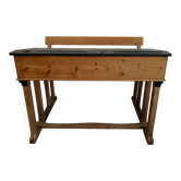 Bureau écolier double bois et noir