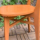 Paire de chaises bistrot caramel 1950
