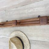 VINTAGE Geometric Solid Oak COAT RACK