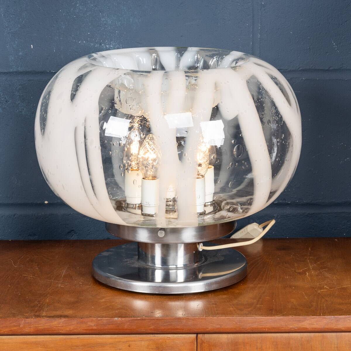 A vintage 20thc italian table lamp by carlo nason for mazzega, murano c1970