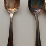 Box of 12 silver-plated metal teaspoons JM