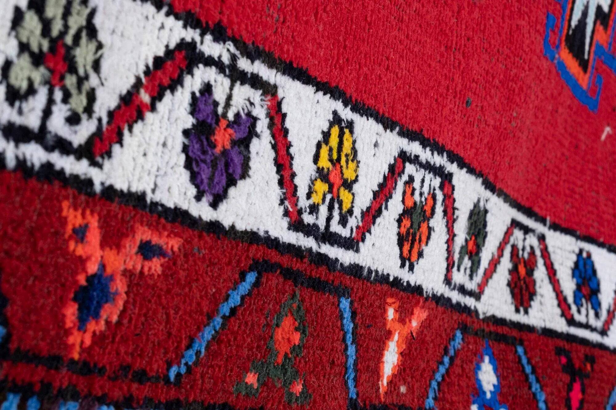 Vintage Turkish hallway rug 77x375 cm
