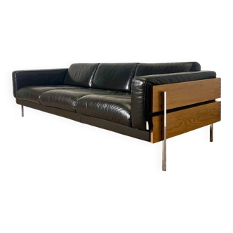 "Forum" canapé by Robin Day for Habitat – chocolate leather, 1990