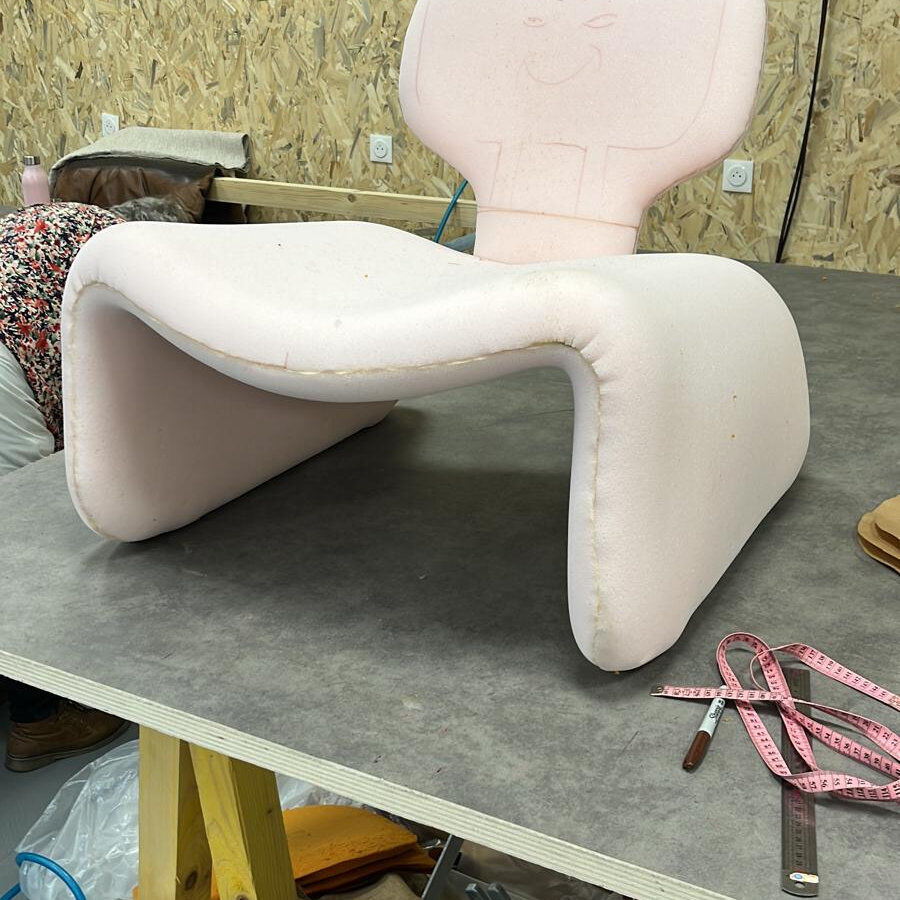 Djinn armchair by Olivier Mourgue reupholstered