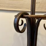 Umbrella holder in arched and dark wood